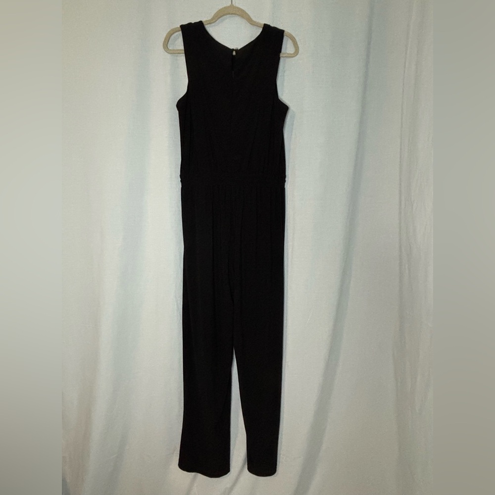 Emma & Michele Black Sleeveless Jumpsuit with Relaxed Fit - Picture 2 of 6